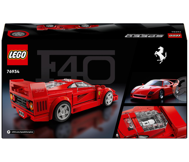 LEGO Speed Champions 76934 Supersamochód Ferrari F40 - 1266186 - zdjęcie 3